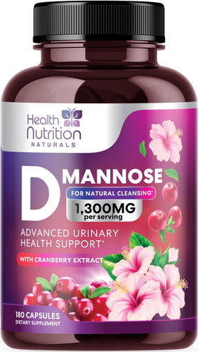 Complément D-Mannose 1300mg Health Nutrition Naturals vue de face