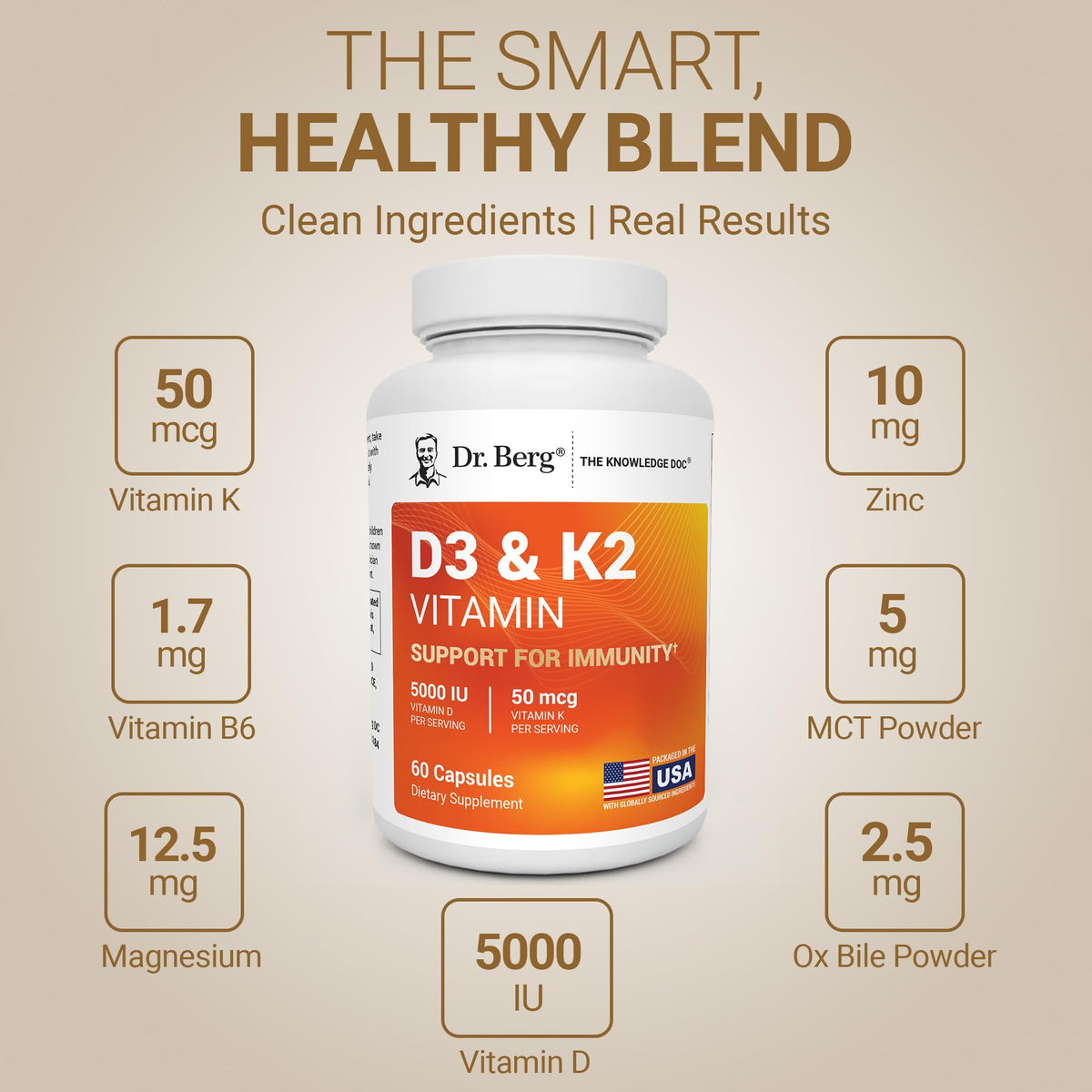 Complément D3 K2 de Dr. Berg Nutritionals dans un cadre de style de vie