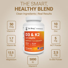 Complément D3 K2 de Dr. Berg Nutritionals dans un cadre de style de vie