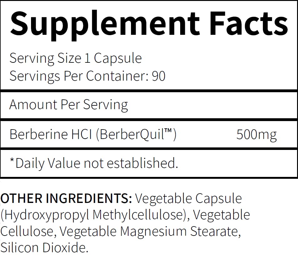 Complément de berbérine, capsules dans un verre