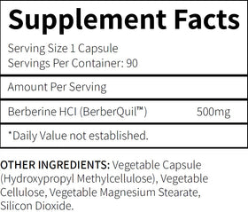 Complément de berbérine, capsules dans un verre