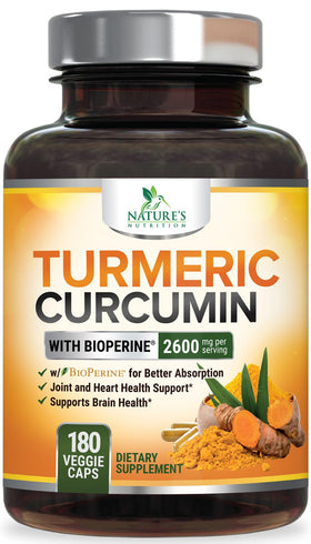 Complément de curcuma Nature's Nutrition 2400mg vue de face