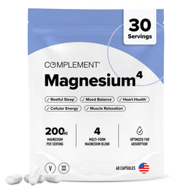 Complément de magnésium 200mg en capsules végétales, vue de face