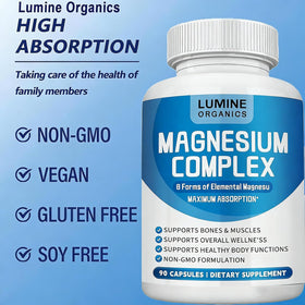 Complément de magnésium Lumine Organics - vue arrière