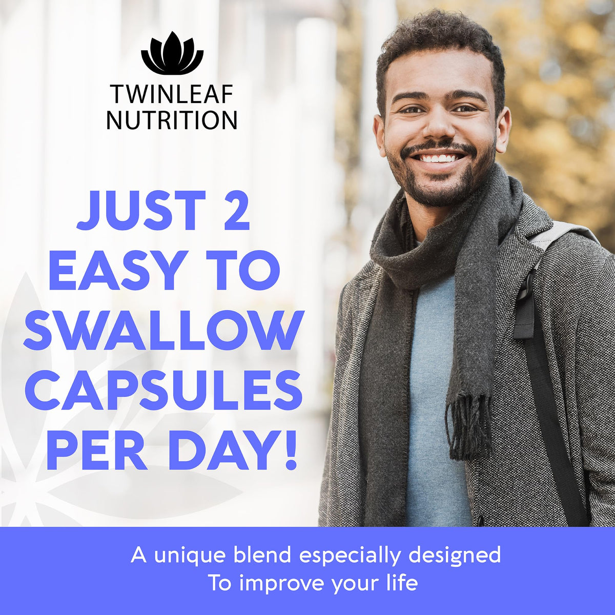 Complément de sérotonine TWINLEAF NUTRITION côté avec étiquette