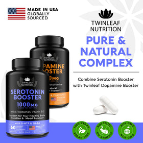 Complément de sérotonine TWINLEAF NUTRITION en utilisation sur une table