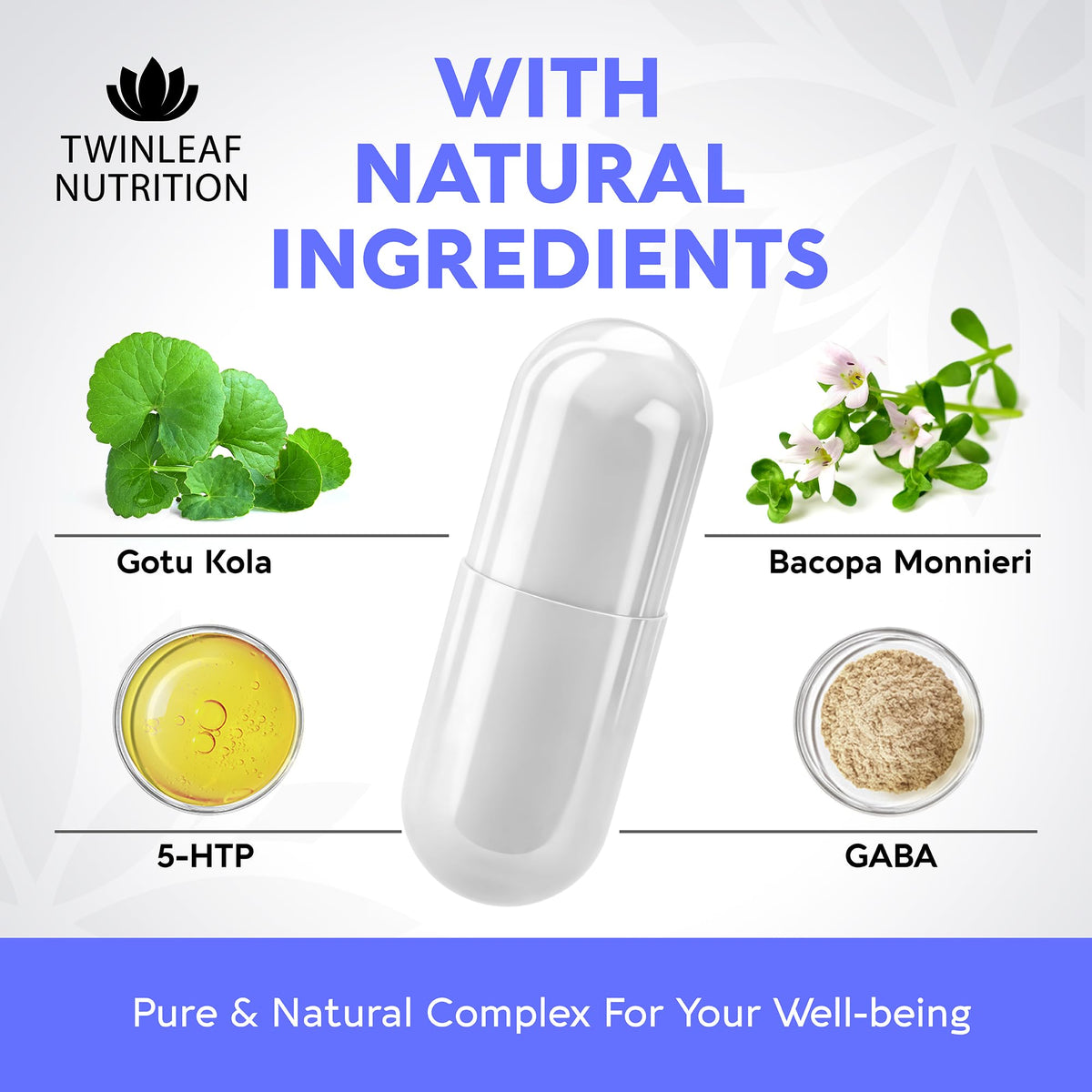 Complément de sérotonine TWINLEAF NUTRITION en vue de dessus