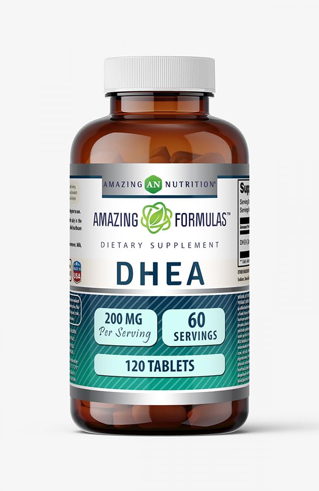 Complément DHEA 200mg Amazing Nutrition, boîte avant vue