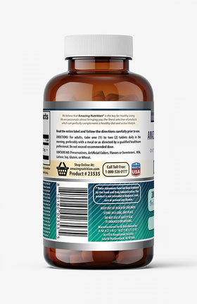 Complément DHEA 200mg Amazing Nutrition, flacon ouvert avec comprimés