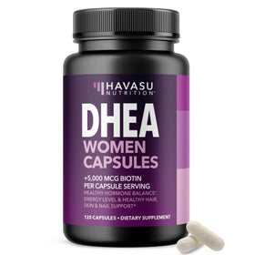 Complément DHEA HAVASU NUTRITION 5000mcg Biotine capsule avant