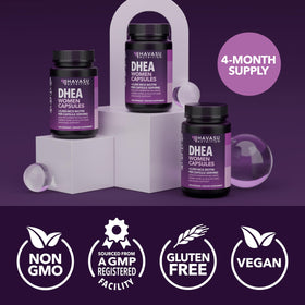 Complément DHEA HAVASU NUTRITION 5000mcg Biotine sur fond blanc