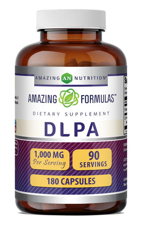 Complément DLPA Amazing Nutrition 1000 mg, 180 capsules, vue de face