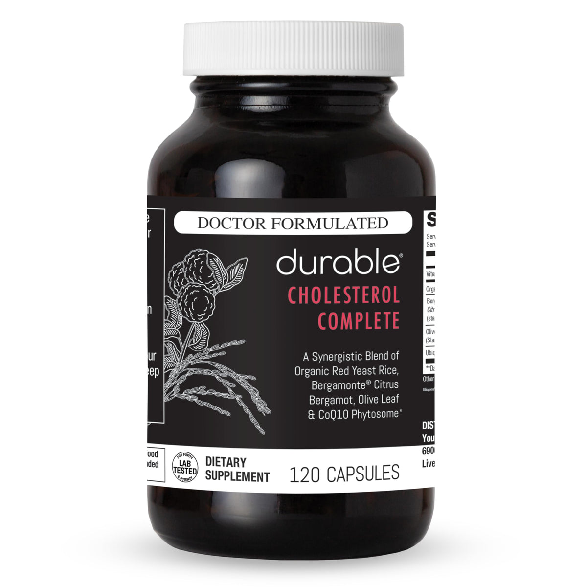 Complément Durable Riz Rouge 1 600 mg vue de face