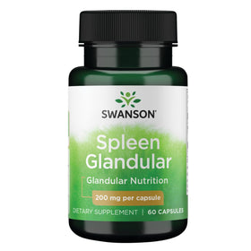 Complément glandulaire de rate Swanson 200 mg, vue de face de l'emballage
