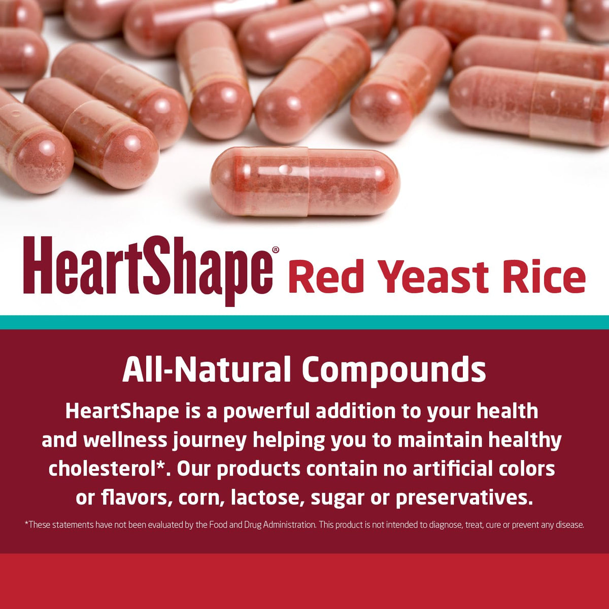 Complément HeartShape Riz Rouge sur fond neutre