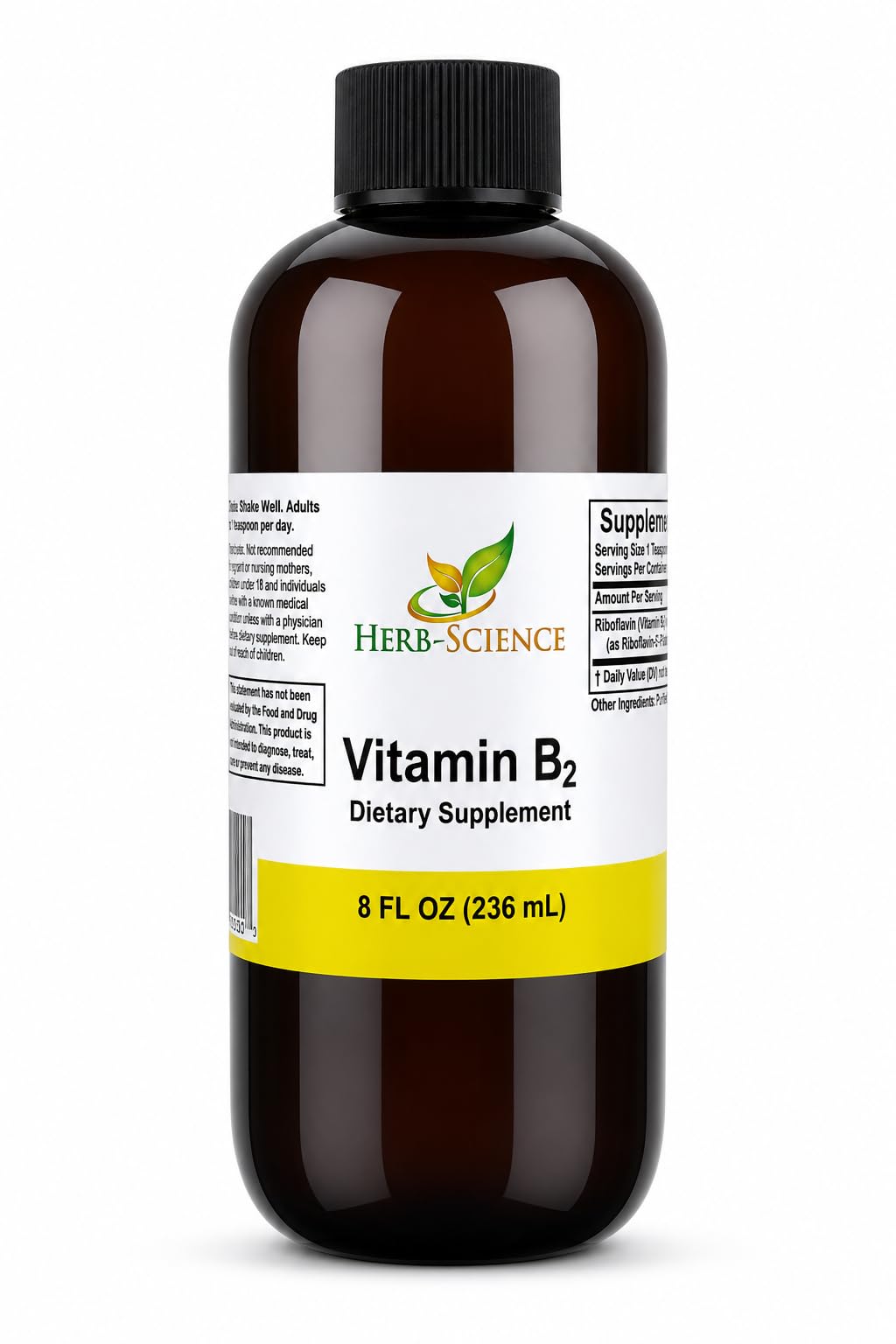 Complément Herb-Science B2 Riboflavine 8 Fl.oz. vue avant