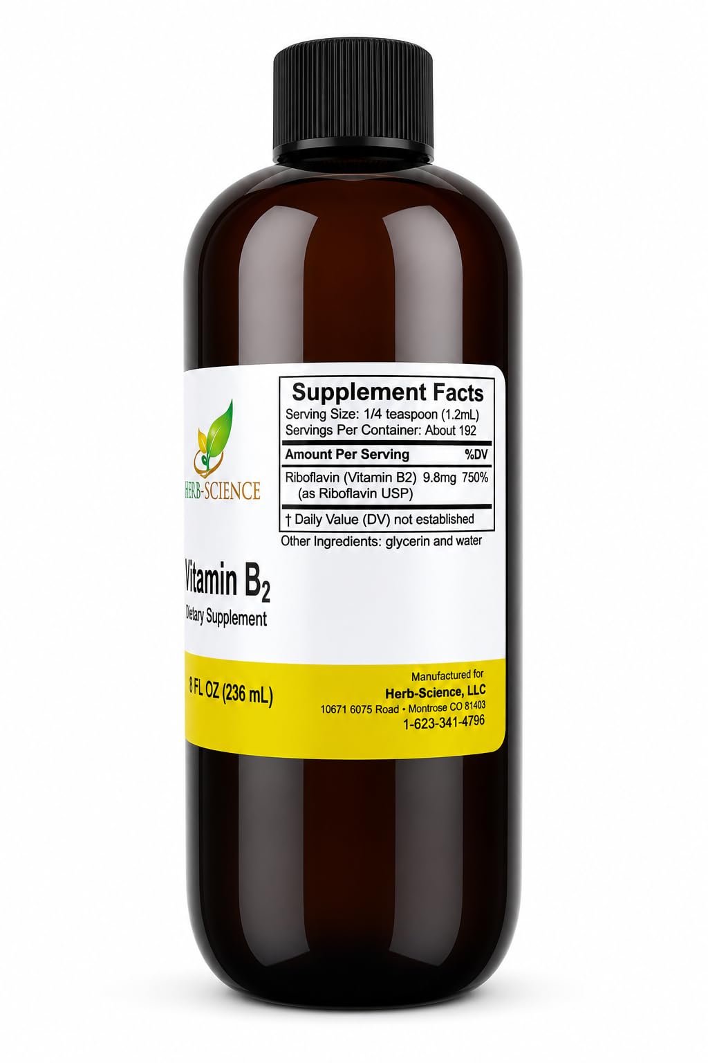 Complément Herb-Science B2 Riboflavine gouttes avec pipette
