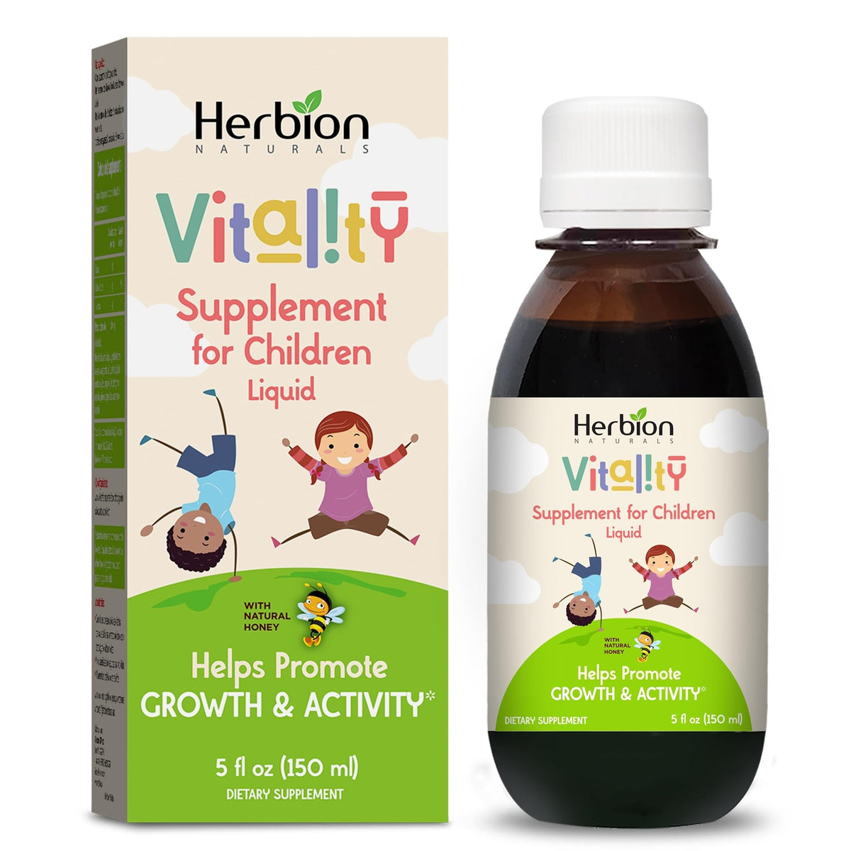 Complément HERBION Vitalité Enfants 230g vue de face
