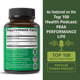 Complément HMB Peak Performance avec une cuillère doseuse