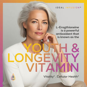 Complément Ideal Infusion L-Ergothioneine, prise avec un verre d'eau
