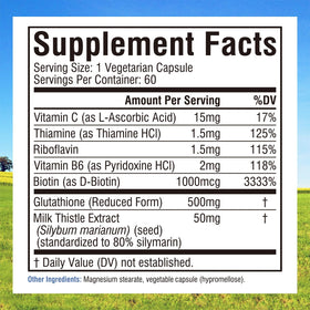 Complément Innate Vitality Glutathion 500mg, capsules dans l'emballage