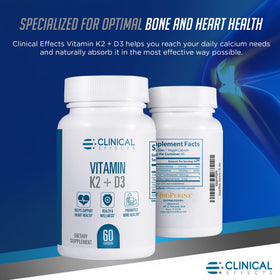 Complément K2 + D3 Clinical Effects 240g - étiquette détaillée