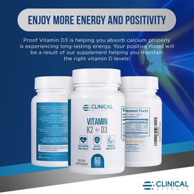 Complément K2 + D3 Clinical Effects 240g - utilisation quotidienne