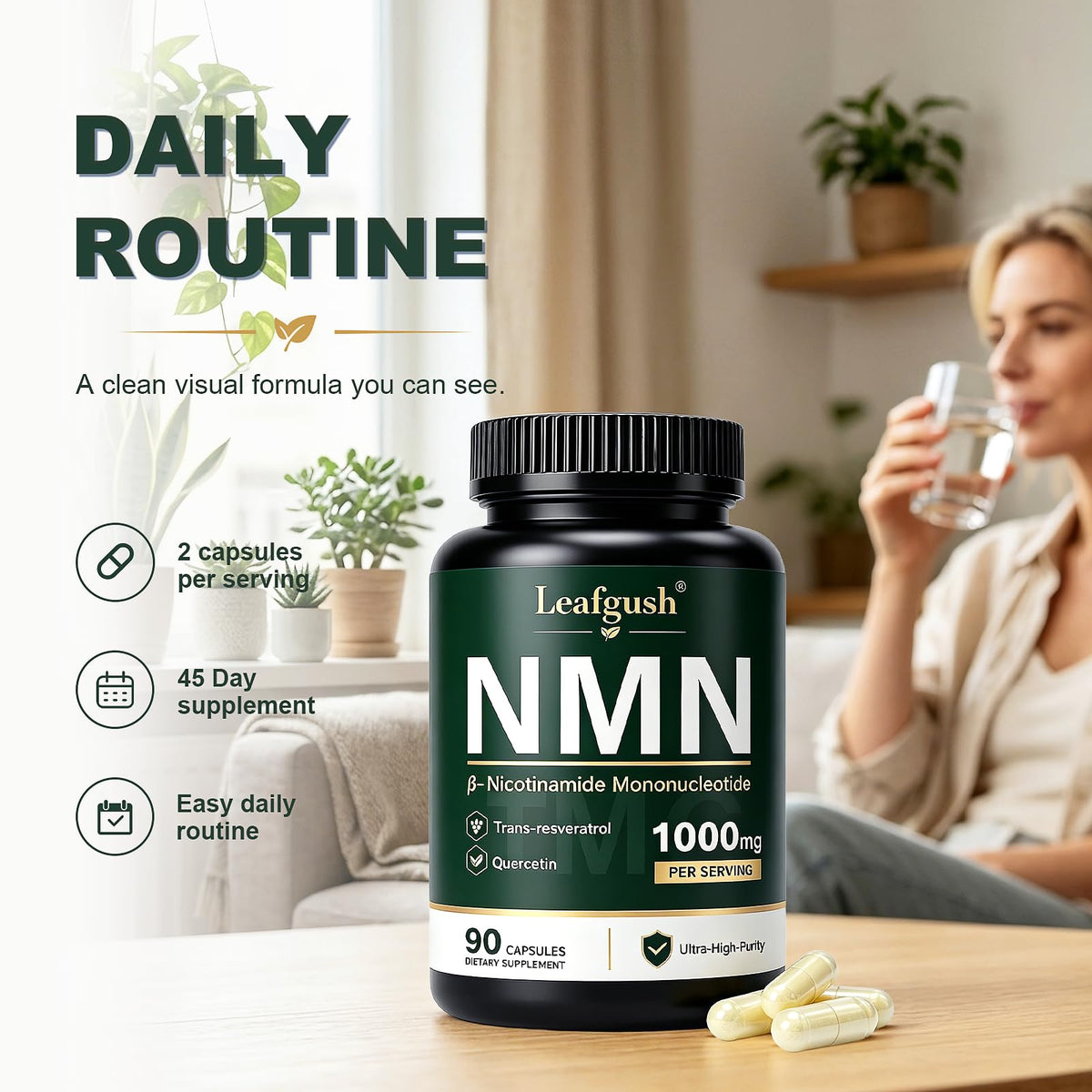 Complément Leafgush NMN 1000mg mode d'emploi