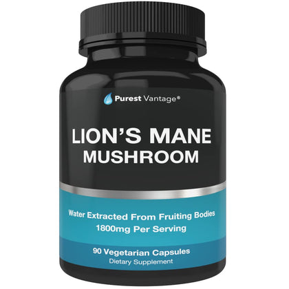 Complément Lion's Mane Purest Vantage 1800mg 90 capsules vue de face