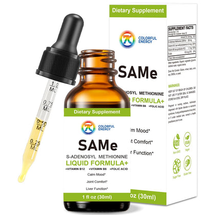 Complément liquide 7c SAMe 200mg dans flacon en verre marron