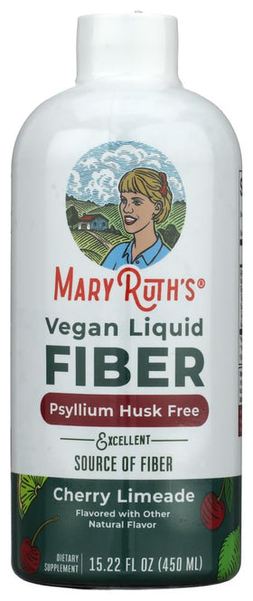 Complément liquide de fibre MARYRUTH'S versé dans un verre