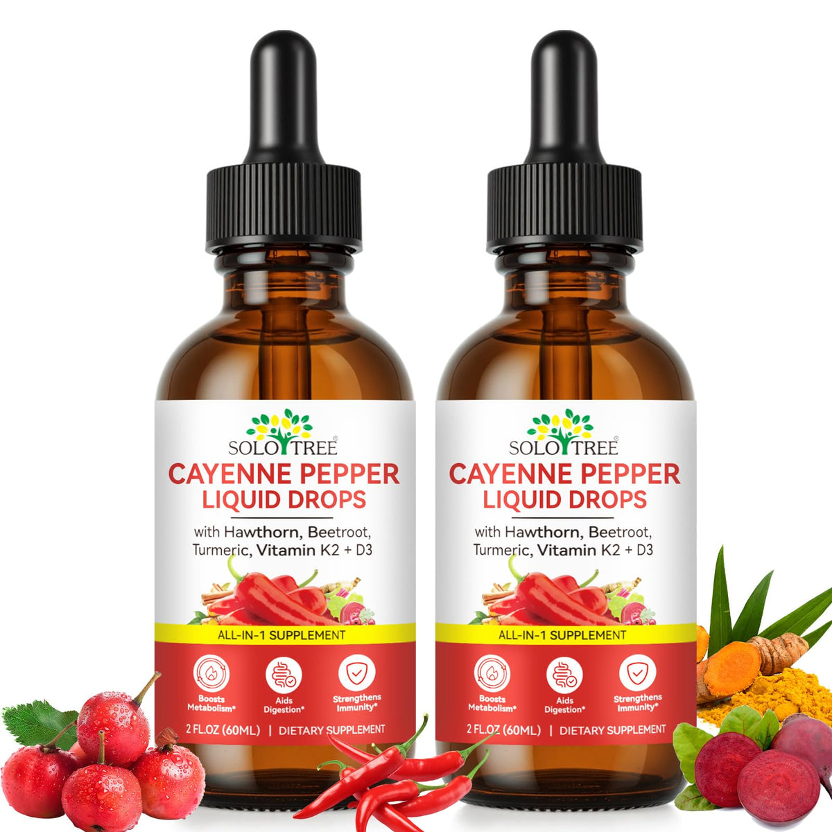 Complément liquide de piment de cayenne newseel 60 ml vue avant