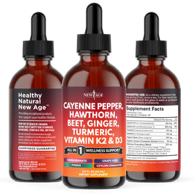 Complément liquide Piment de Cayenne NEW AGE avec herbes