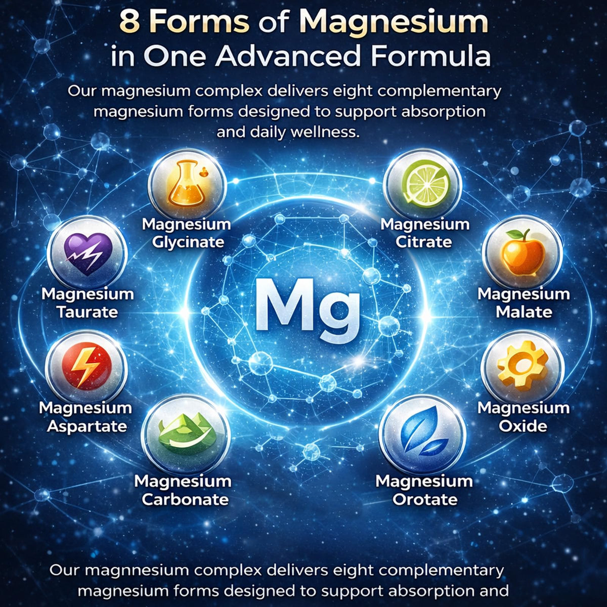 Complément Magnésium Art anime 1000mg capsules sur une table