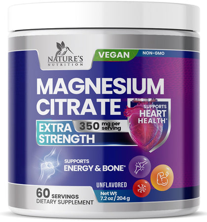 Complément Magnésium Citrate Nature's Nutrition 272 g vue de devant