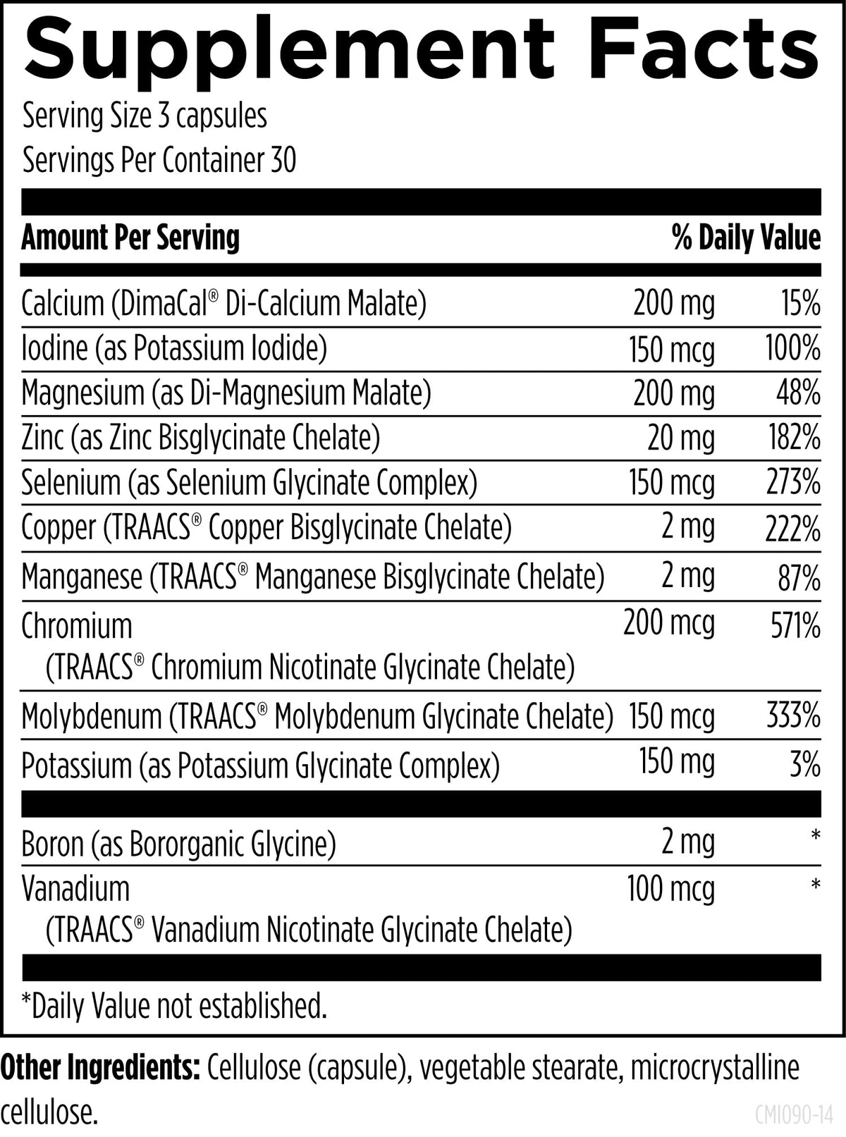 Complément Minéral Complet Designs for Health dosage recommandé
