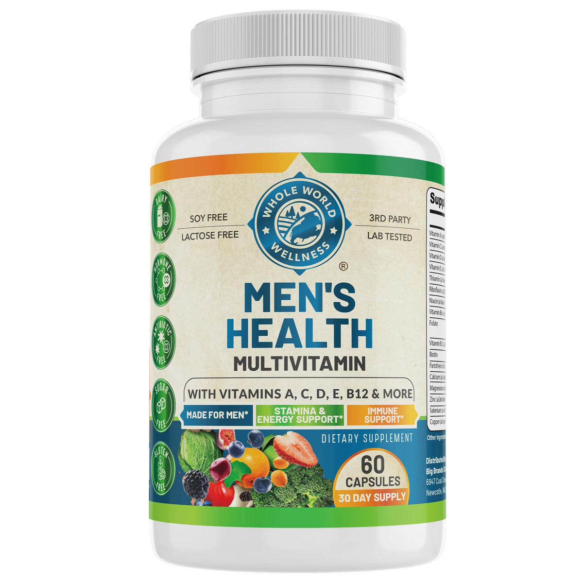 Complément multivitaminé pour hommes WHOLE WORLD WELLNESS vue de face