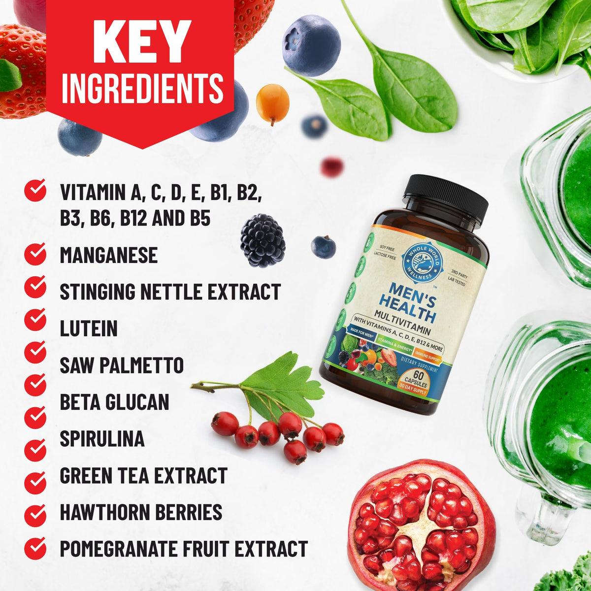 Complément multivitaminé WHOLE WORLD WELLNESS avec des fruits