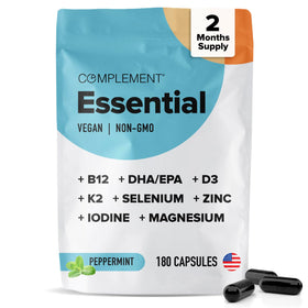 Complement Multivitamines Essentielles Vegan 60 capsules, vue de face