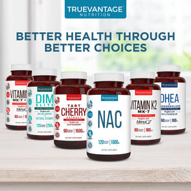 Complément NAC 1000 mg de Truevantage Nutrition sur un fond neutre