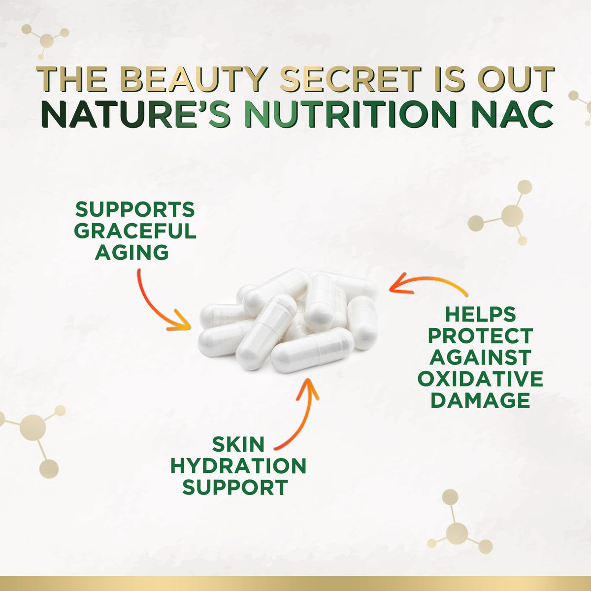 Complément NAC 1200 mg Nature's Nutrition - vue arrière de la bouteille