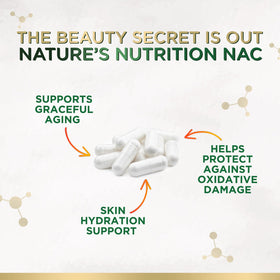 Complément NAC 1200 mg Nature's Nutrition - vue arrière de la bouteille