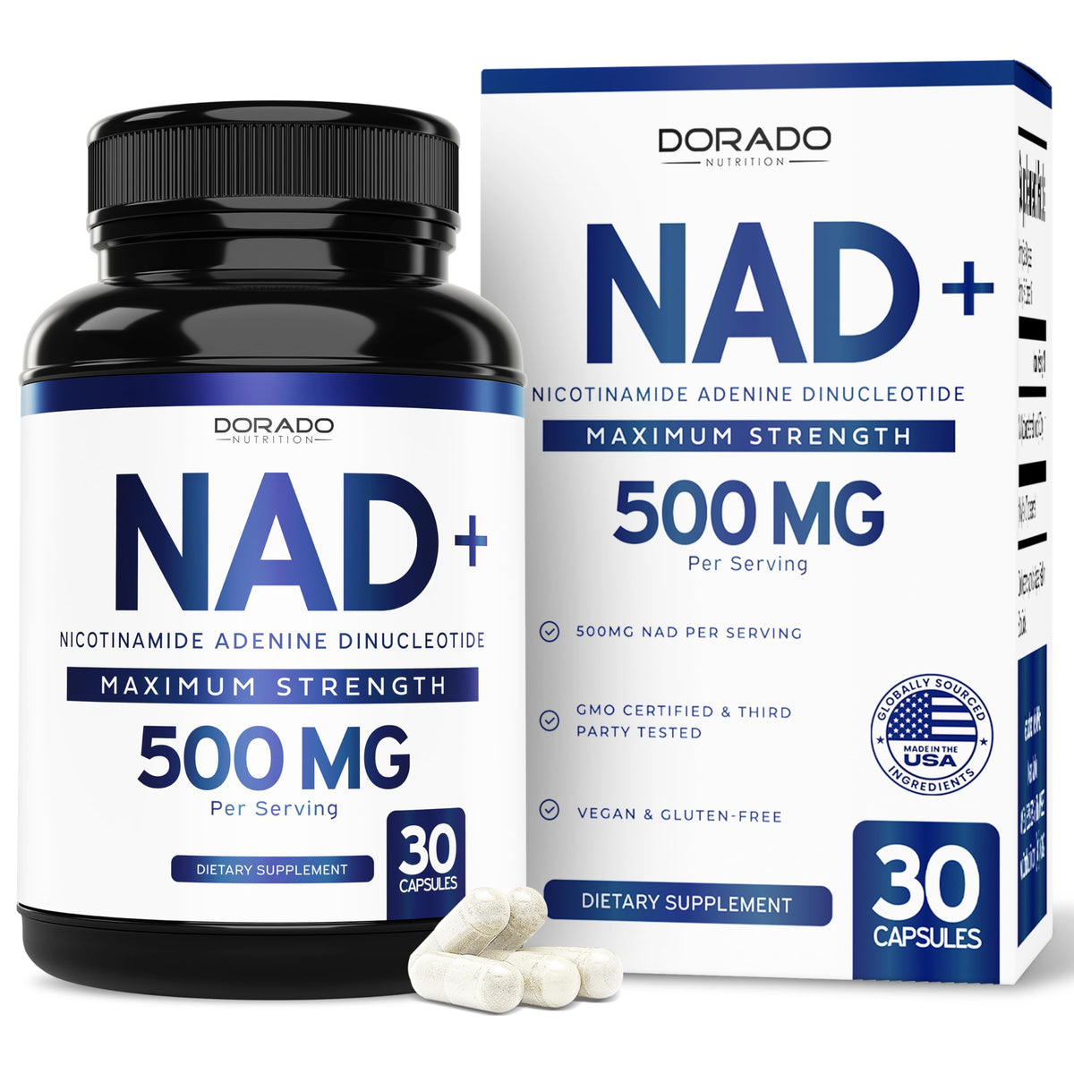 Complément NAD DORADO NUTRITION 500mg en capsules végétales