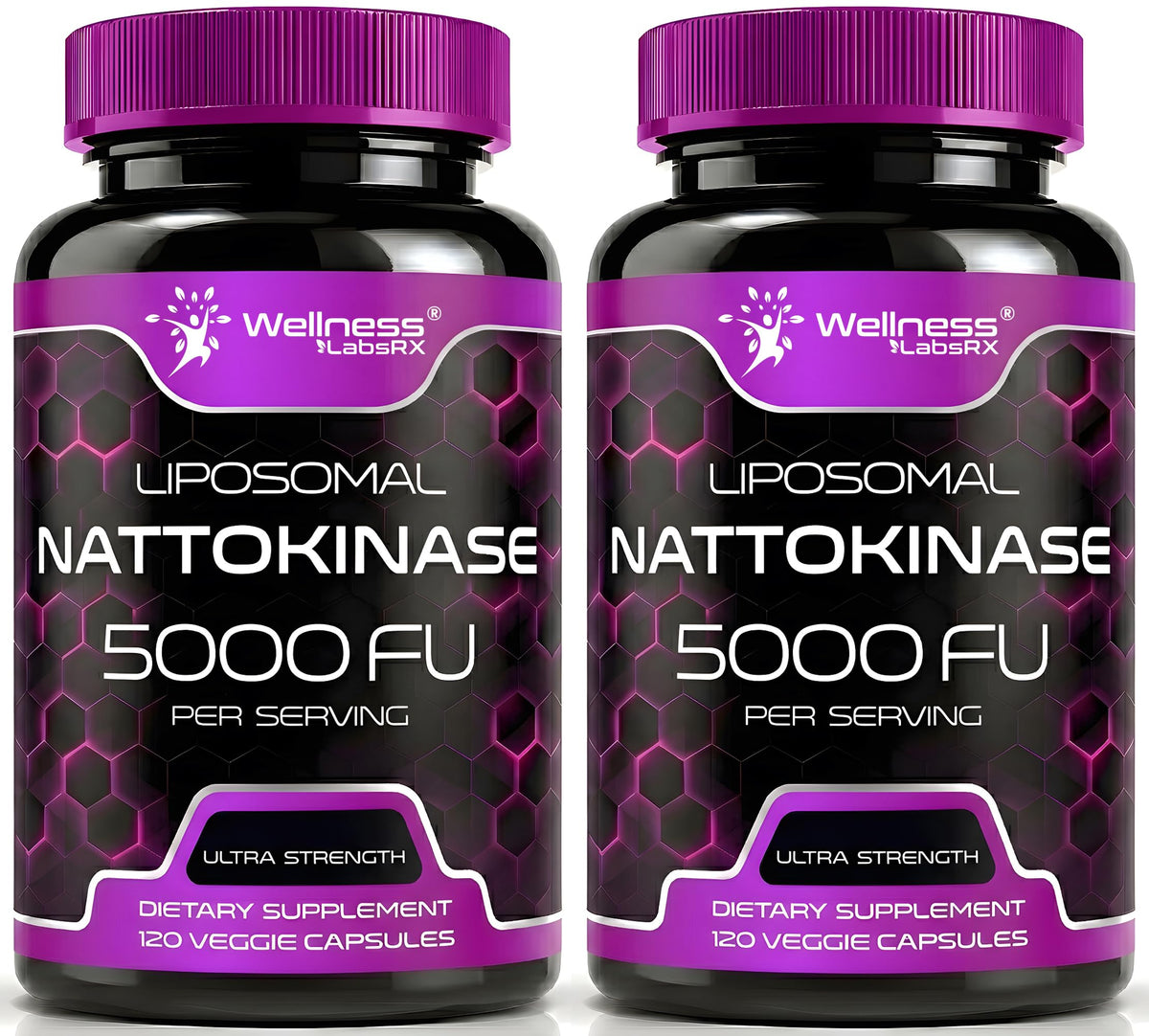 Complément Nattokinase WELLNESS LABSRX 5000 FU 240 capsules vue avant