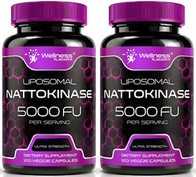 Complément Nattokinase WELLNESS LABSRX 5000 FU 240 capsules vue avant