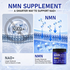 Complément NMN 1000mg artoalabs, flacon ouvert avec capsules