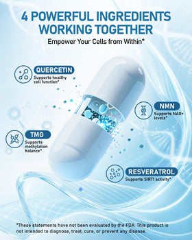 Complément NMN 1000mg SRUKEARIE avec Resvératrol et Quercétine