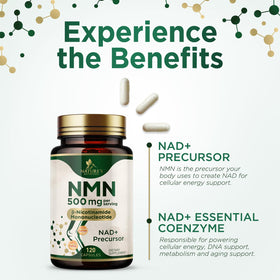 Complément NMN Nature's Nutrition sur fond blanc