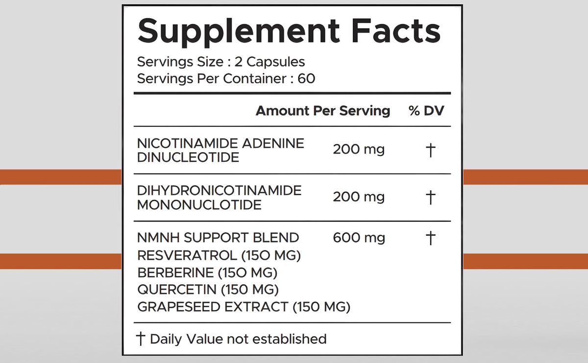 Complément NMNH Simple Melts de 500mg avec étiquette visible