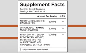Complément NMNH Simple Melts de 500mg avec étiquette visible